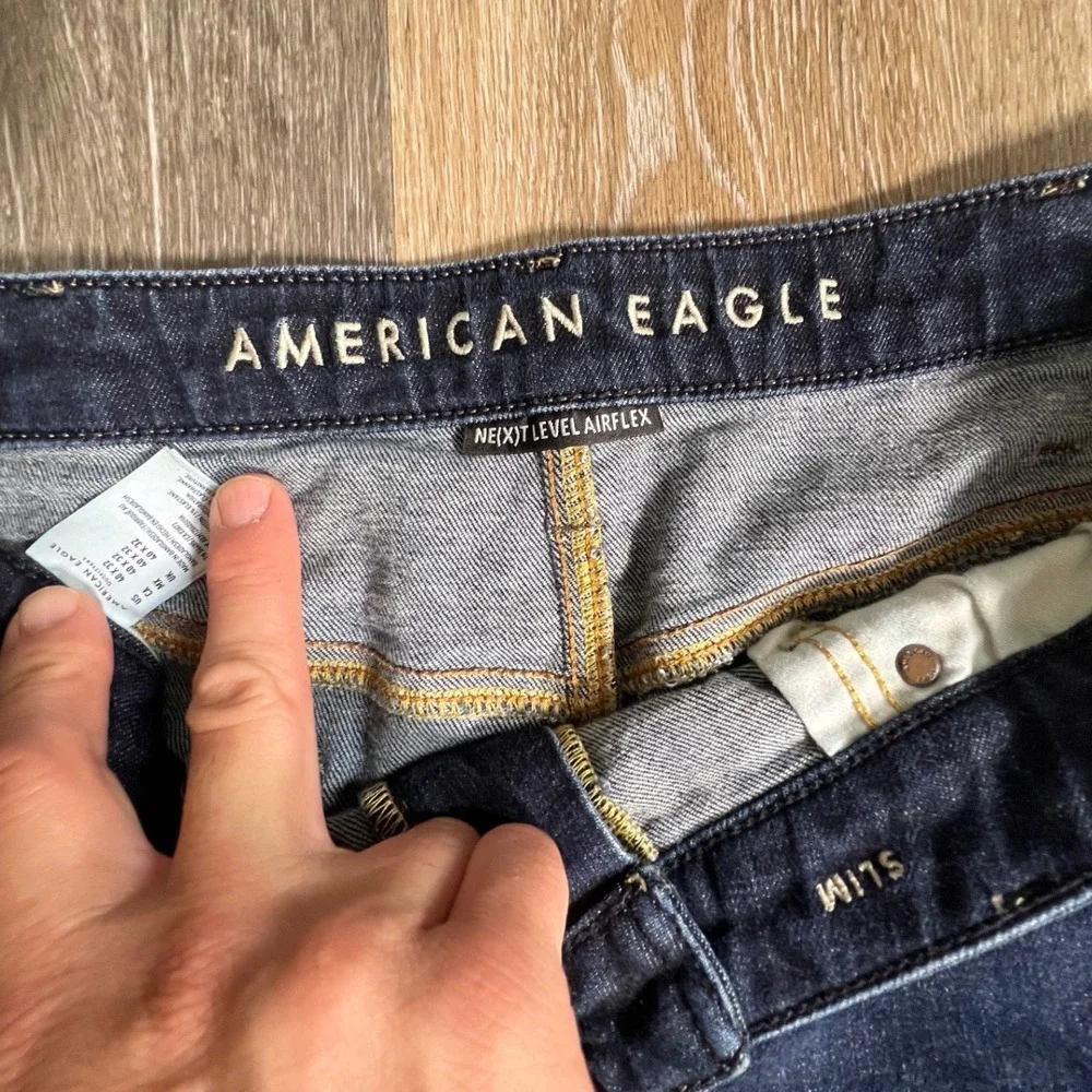 American Eagle Slim Jeans Mens 40x32 Dark‎ Indigo Ne(x)t Level Airflex 476